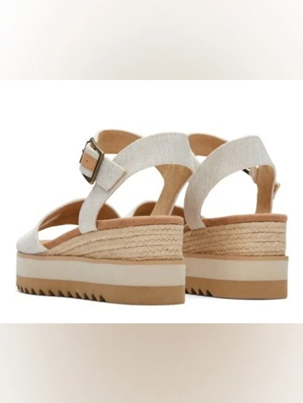 Women's White Ankle-Strap Platform Sandals